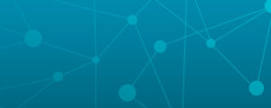 Turquoise gradient background with dots connected by lines