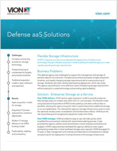 Defense_xaaS_Solutions Cover with ViON logo and sans-serif type