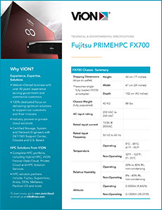 Cover of Fujitsu FX700 Environmental and Technical Specs