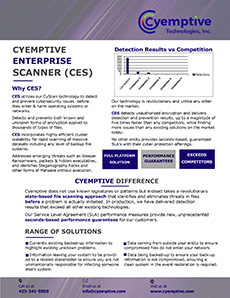 Cyemptive Enterprise Scanner Data Sheet Cover