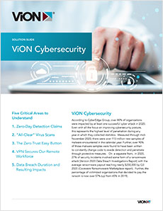 Cover of ViON Cybersecurity Solution Guide